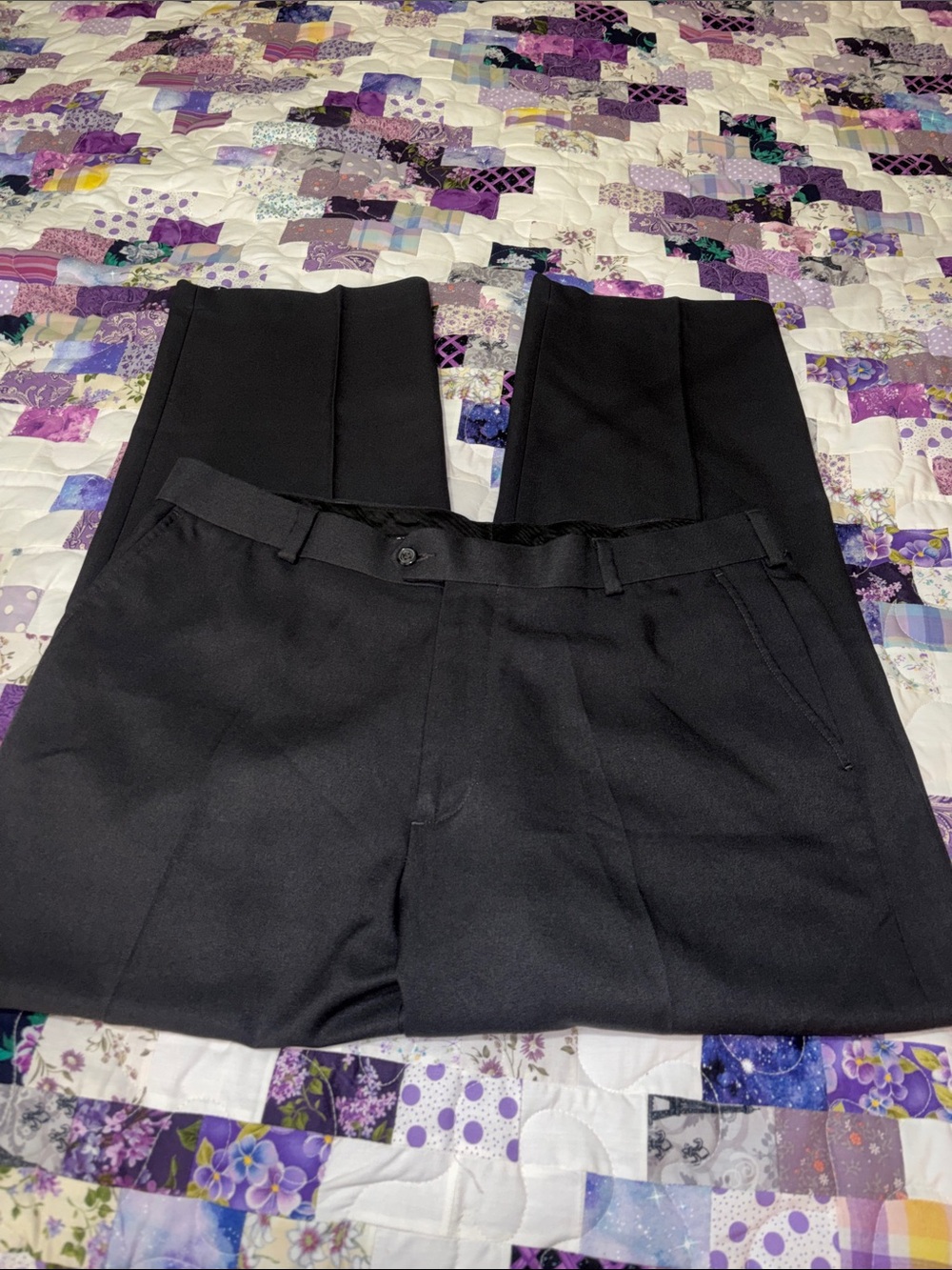 George Black Men's Dress Pants - Pleated Front